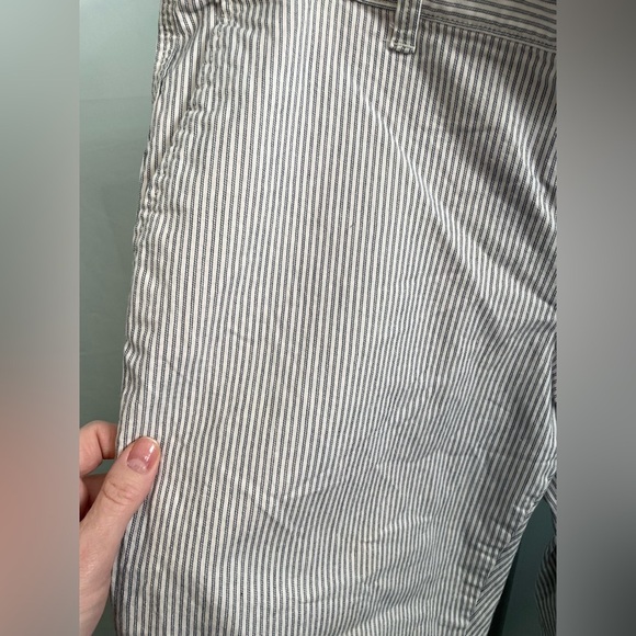 Gap‎ girlfriend khaki blue and white striped size 12 - Picture 2 of 7